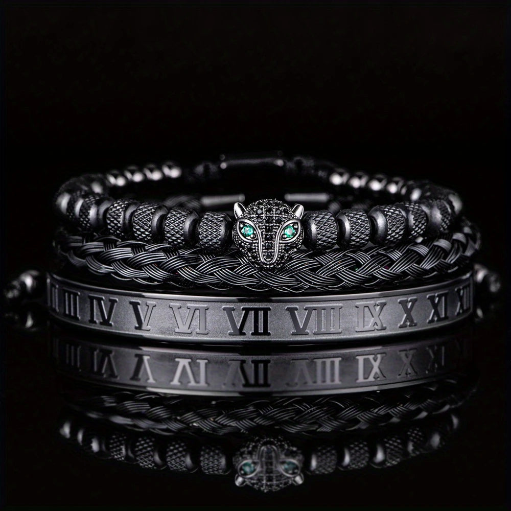 Black Leopard Bracelet Set