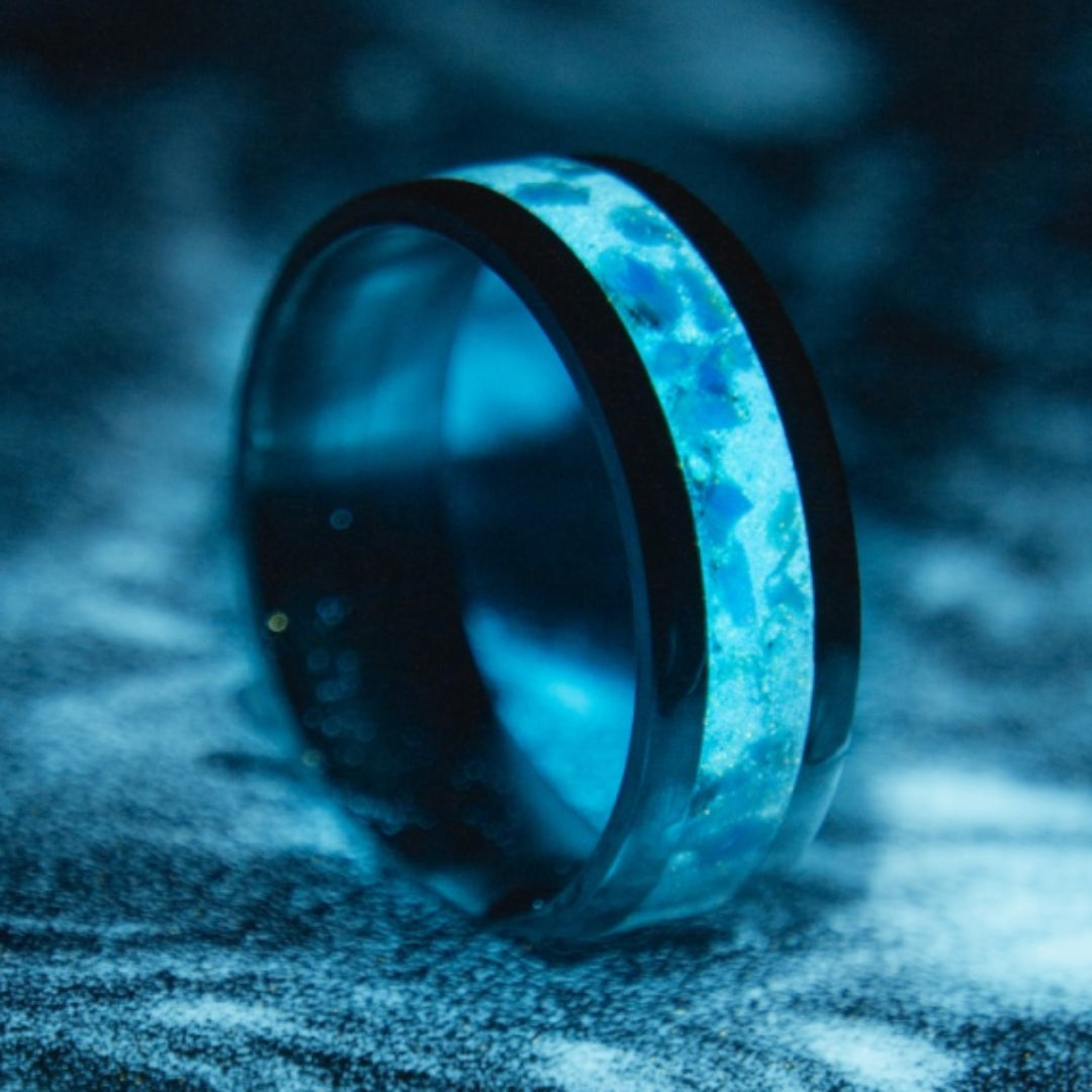 Luminous Blue Stone Ring