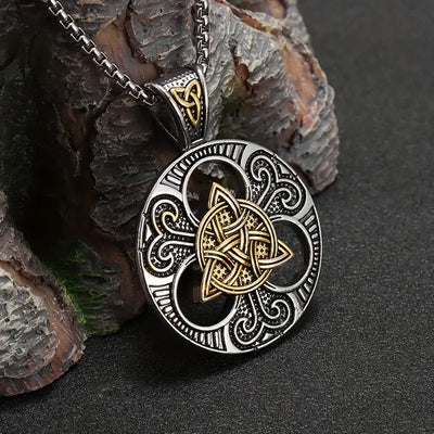 Tribal Emblem Gold & Silver Necklace