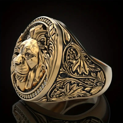 Lion King Gold Seal Ring