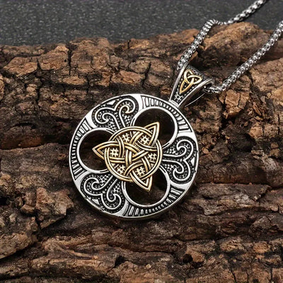 Tribal Emblem Gold & Silver Necklace