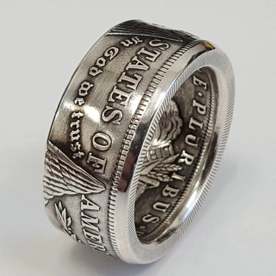 Antique Dollar Sign Silvered Ring