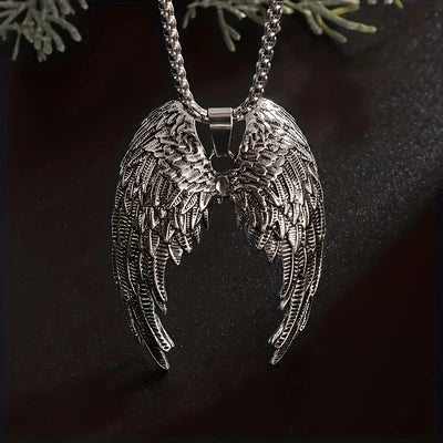 Silver Angel Wings Necklace